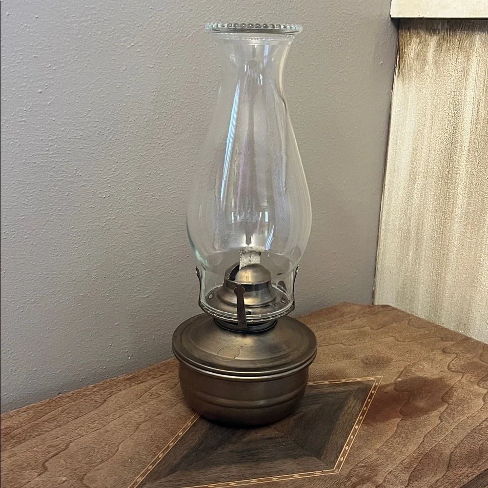 Vintage glass oil lamp